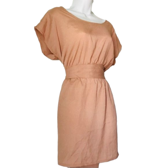 Allegra K Dresses & Skirts - Allegra K • Taupe Ribbon Tie Waist Sheath Dress